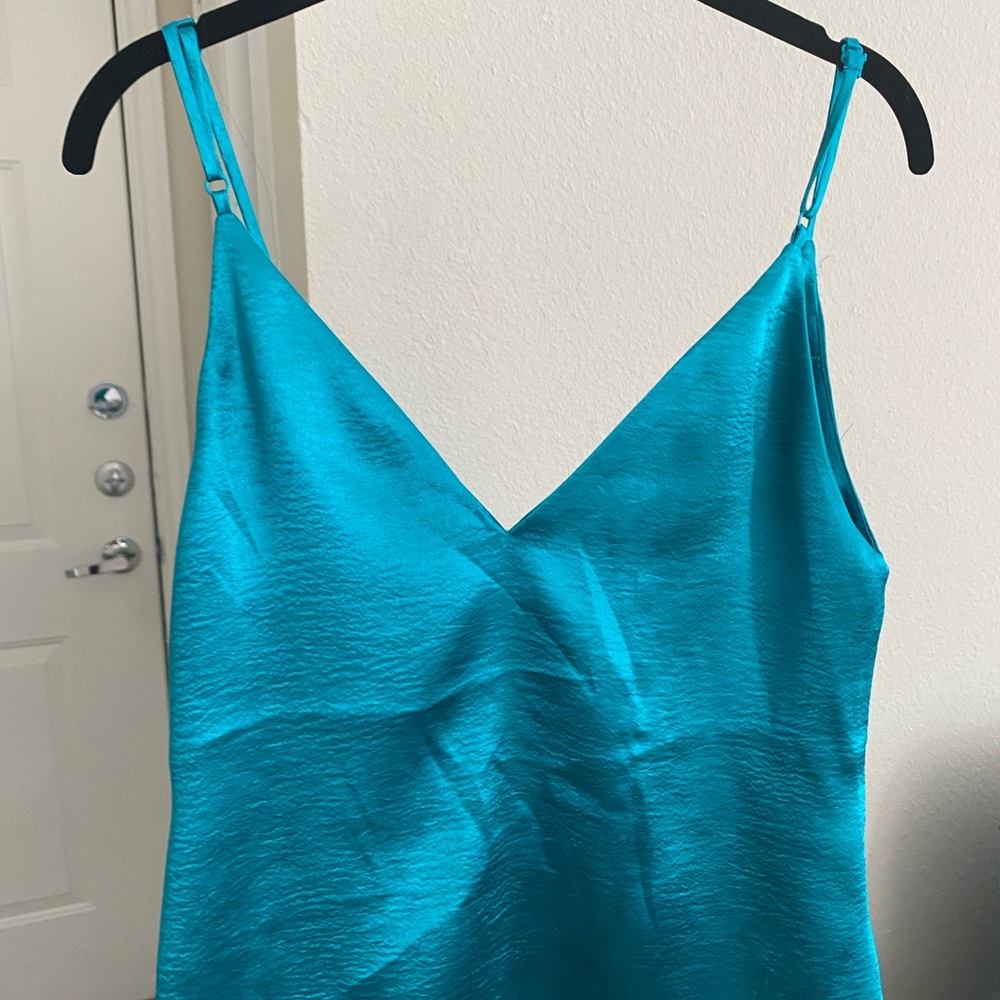 Silky Satin Teal Tank